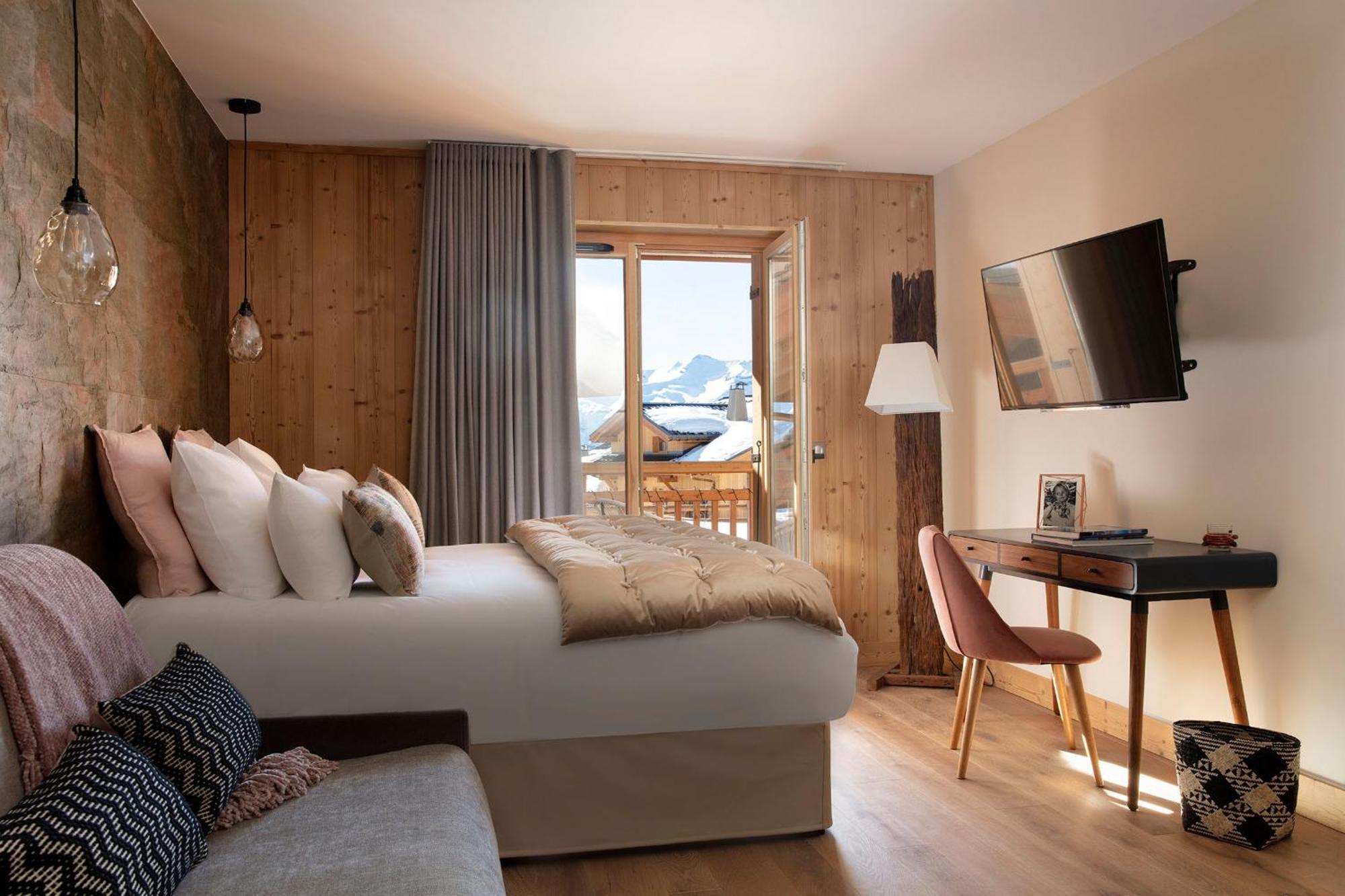 Grandes Rousses Hotel & Spa Alpe d'Huez Bagian luar foto A room at the hotel